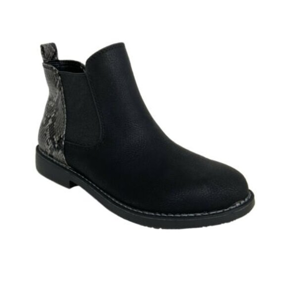 Seven Dials Chelsea Bootie 7M Black Gray Snake Print - Picture 1 of 10